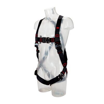 3M™ PROTECTA® Standard Vest Style Fall Arrest Harness 1161615, Black, Small