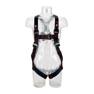 3M™ PROTECTA® Standard Vest Style Fall Arrest Harness 1161623, Black ...